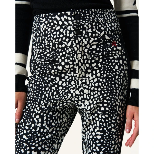 Perfect Moment High-Waist Aurora Flare Ski Pant in Snow Leopard, view 6 | Pants | Luxury Shoes 