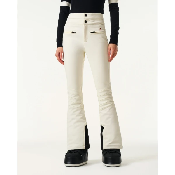 Perfect Moment High-Waist Aurora Flare Ski Pant in Snow White, view 3 | Pants | Luxury Shoes 