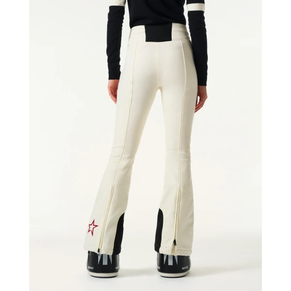 Perfect Moment High-Waist Aurora Flare Ski Pant in Snow White, view 4 | Pants | Luxury Shoes 