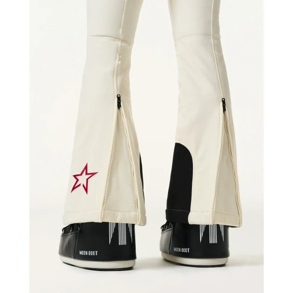 Perfect Moment High-Waist Aurora Flare Ski Pant in Snow White, view 5 | Pants | Luxury Shoes 