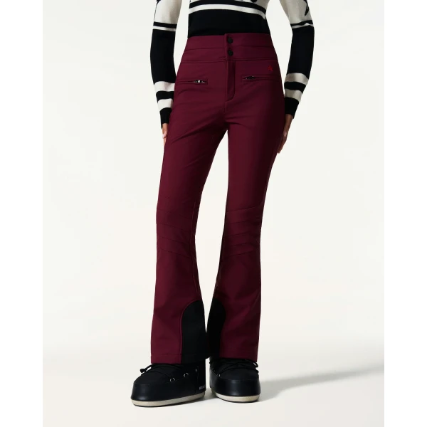 Perfect Moment High-Waist Aurora Flare Ski Pant in Wine 2479, view 3 | Pants | Luxury Shoes 