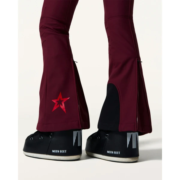Perfect Moment High-Waist Aurora Flare Ski Pant in Wine 2479, view 6 | Pants | Luxury Shoes 