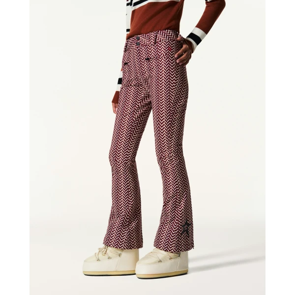 Perfect Moment High-Waist Aurora Flare Ski Pant in Wine, view 3 | Pants | Luxury Shoes 