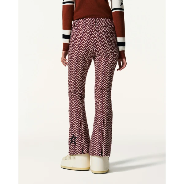 Perfect Moment High-Waist Aurora Flare Ski Pant in Wine, view 4 | Pants | Luxury Shoes 
