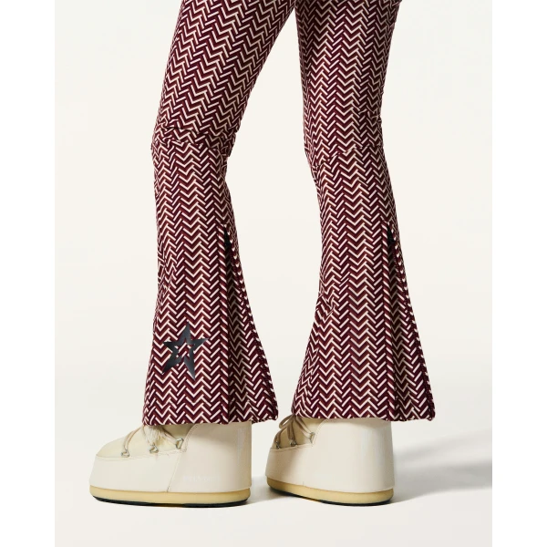 Perfect Moment High-Waist Aurora Flare Ski Pant in Wine, view 6 | Pants | Luxury Shoes 