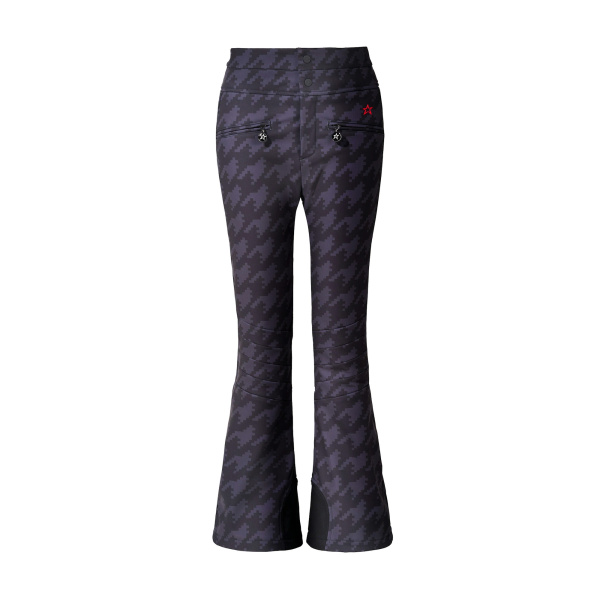 Perfect Moment Houndstooth High-Waist Aurora Flare Ski Pant in Black Houndstooth | Pants | Luxury Shoes 