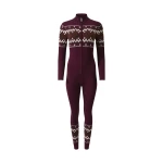 Perfect Moment Intarsia-Knit Merino Wool Jumpsuit in Burgundy | Jumpsuit | Luxury Shoes 