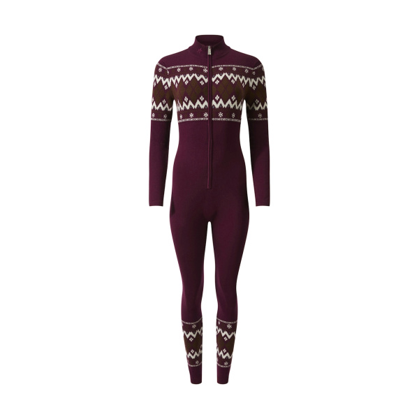 Perfect Moment Intarsia-Knit Merino Wool Jumpsuit in Burgundy | Jumpsuit | Luxury Shoes 