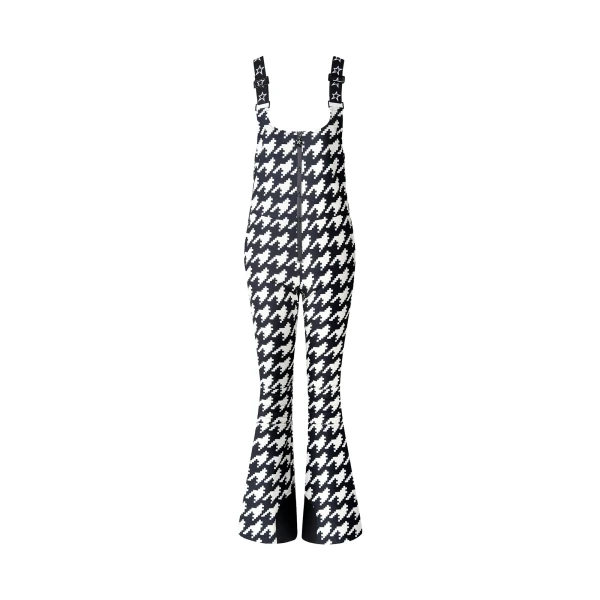 JG Bib Ski Pant in Black and White Houndstooth