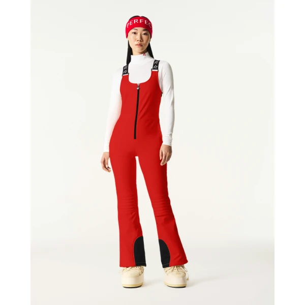 Perfect Moment JG Bib Ski Pant in Red, view 2 | Pants | Luxury Shoes 