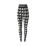 Perfect Moment Jacquard Base Layer Legging in Black and White Houndstooth Perfect Moment Jacquard Base Layer Legging in Black and White Houndstooth | Leggings | Luxury Shoes