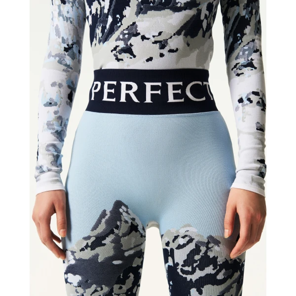 Perfect Moment Jacquard Base Layer Legging in Landscape, view 5 | Leggings | Luxury Shoes 