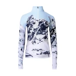 Perfect Moment Jacquard Base Layer Top in Landscape | Long Sleeve | Luxury Shoes 