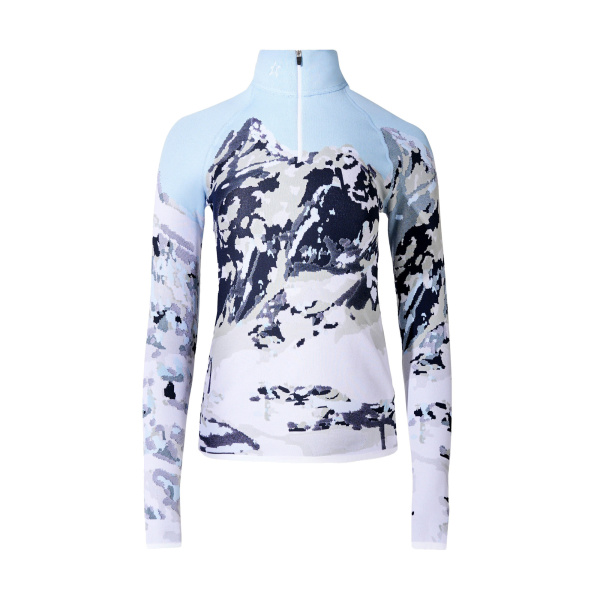 Perfect Moment Jacquard Base Layer Top in Landscape | Long Sleeve | Luxury Shoes 