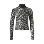 Perfect Moment Jacquard Base Layer Top in Snow Leopard | Long Sleeve | Luxury Shoes 
