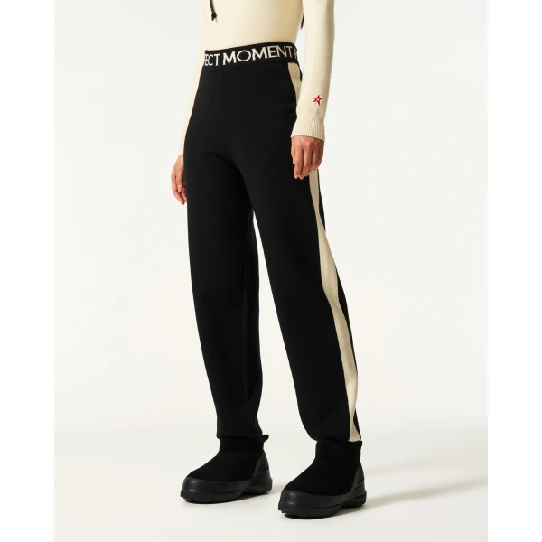 Perfect Moment LA Tour Merino Wool Jogger Pant in Black, view 2 | Sweatpants | Luxury Shoes 