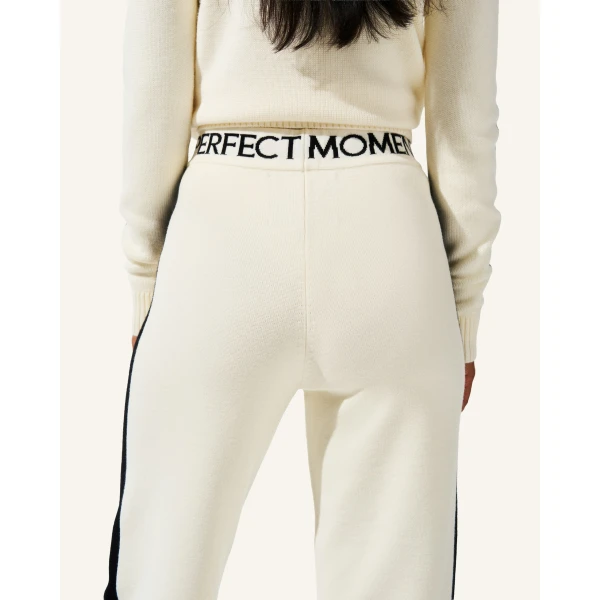 Perfect Moment LA Tour Merino Wool Jogger Pant in White, view 3 | Sweatpants | Luxury Shoes 