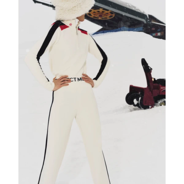 Perfect Moment LA Tour Merino Wool Jogger Pant in White, view 6 | Sweatpants | Luxury Shoes 