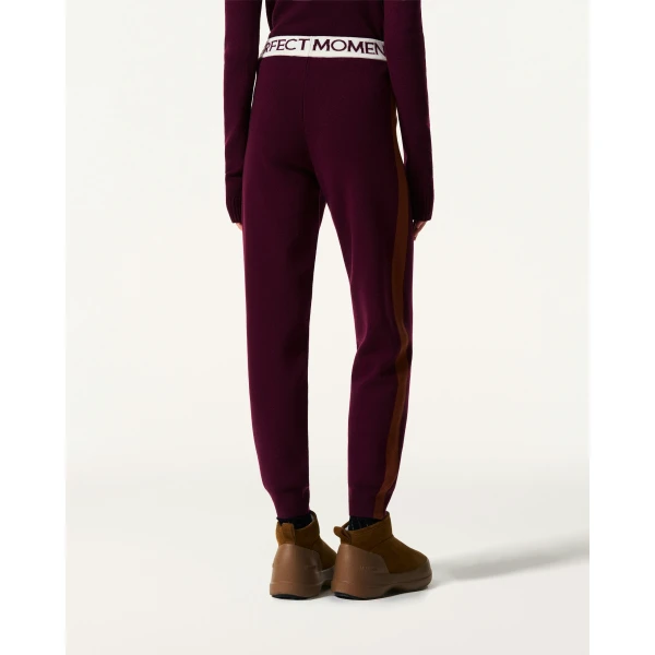 Perfect Moment LA Tour Merino Wool Jogger Pant in Wine, view 4 | Sweatpants | Luxury Shoes 