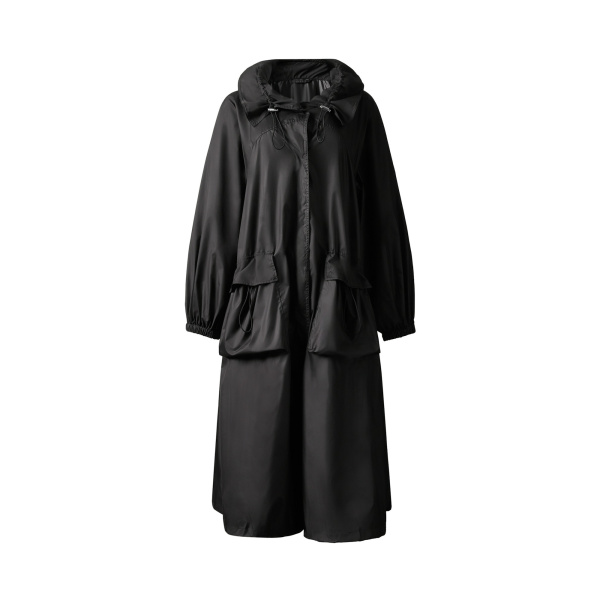 Perfect Moment Long Parachute Shell Jacket in Black | Jackets | Luxury Shoes 