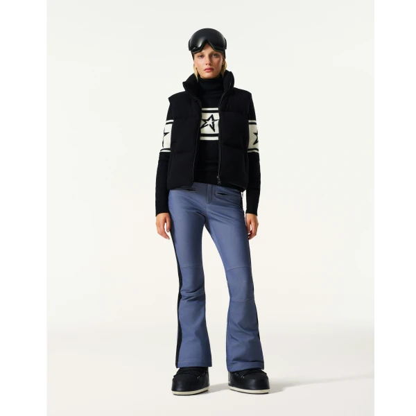 Perfect Moment Merino Wool & Cashmere Down Gilet in Black, view 2 | Vests | Luxury Shoes 