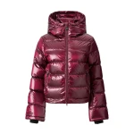 Perfect Moment Metallic Polar Flare Down Jacket in Wine | Jackets | Luxury Shoes 