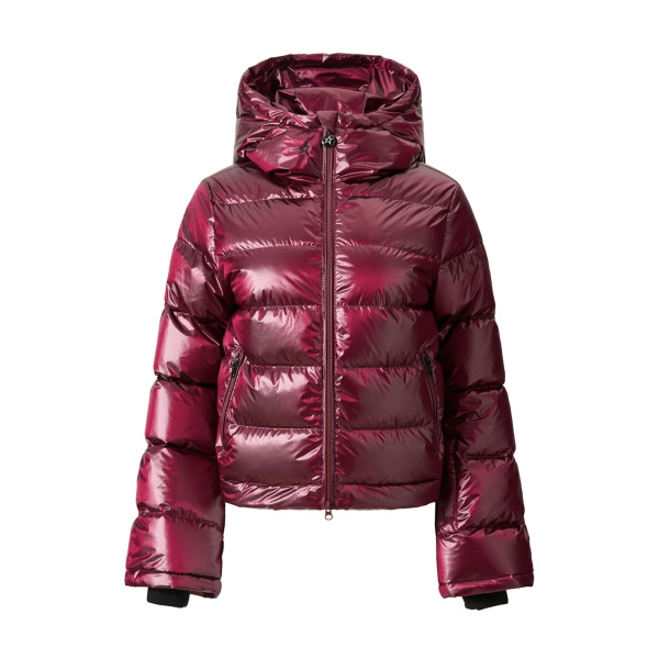 Perfect Moment Metallic Polar Flare Down Jacket in Wine | Jackets | Luxury Shoes 
