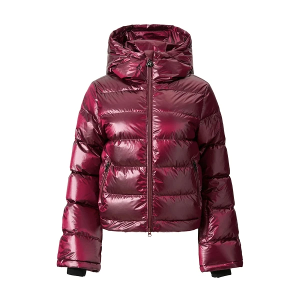Perfect Moment Metallic Polar Flare Down Jacket in Wine | Jackets | Luxury Shoes 