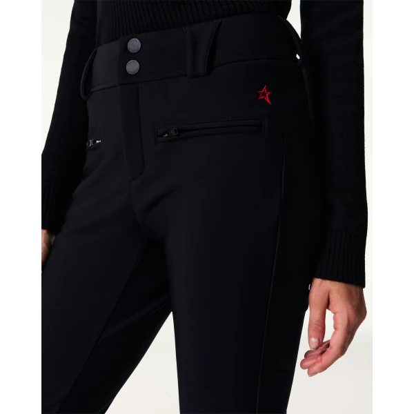 Perfect Moment Mid-Rise Aurora Flare Ski Pant in Black, view 4 | Pants | Luxury Shoes 
