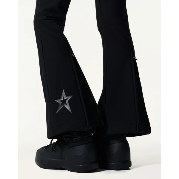 Perfect Moment Mid-Rise Aurora Flare Ski Pant in Black, view 6 | Pants | Luxury Shoes 