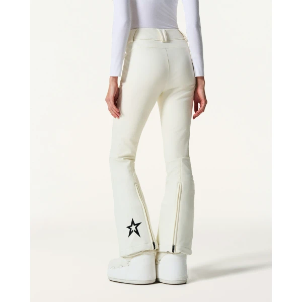 Perfect Moment Mid-Rise Aurora Flare Ski Pant in Snow White, view 4 | Pants | Luxury Shoes 