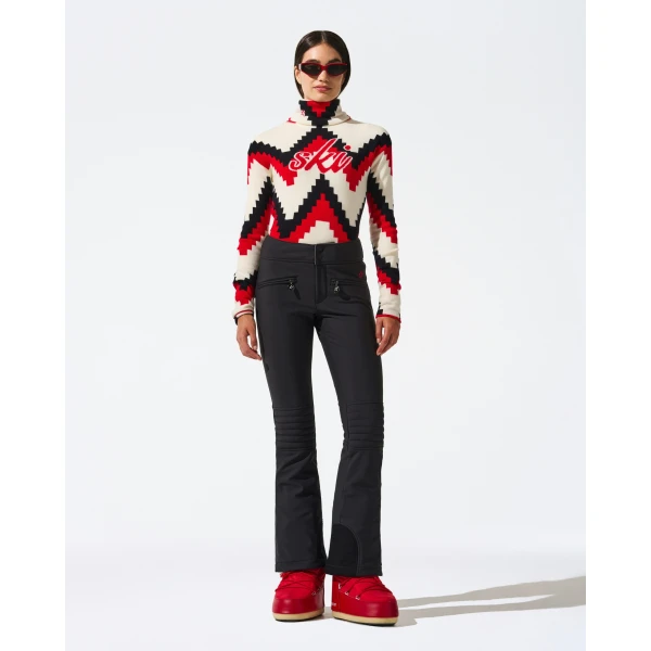 Perfect Moment Mid-Rise Aurora Ski Pant in Black, view 4 | Pants | Luxury Shoes 