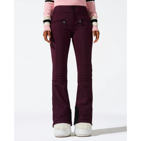 Perfect Moment Mid-Rise Aurora Ski Pant in Burgundy, view 2 | Pants | Luxury Shoes 