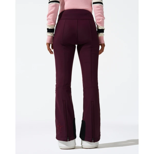 Perfect Moment Mid-Rise Aurora Ski Pant in Burgundy, view 3 | Pants | Luxury Shoes 