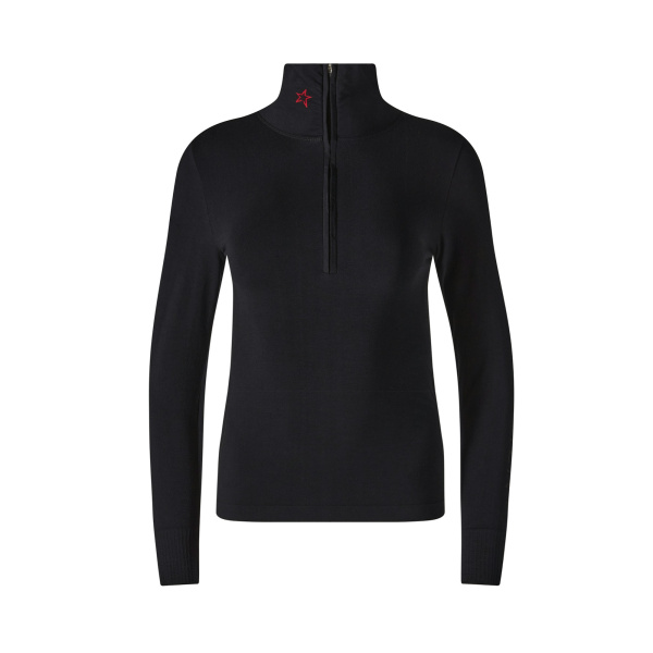 Perfect Moment Modal & Cashmere Blend Base Layer Top in Black | Long Sleeve | Luxury Shoes 