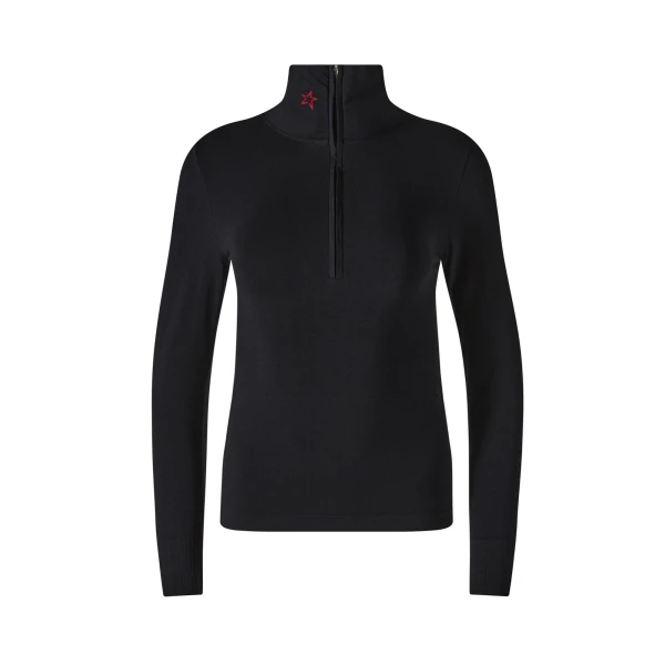 Perfect Moment Modal & Cashmere Blend Base Layer Top in Black | Long Sleeve | Luxury Shoes 