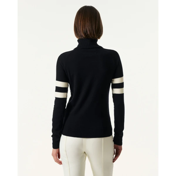 Perfect Moment Neve Merino Wool Sweater in Navy, view 4 | Sweaters | Luxury Shoes 