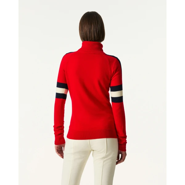 Perfect Moment Neve Merino Wool Sweater in Red, view 4 | Sweaters | Luxury Shoes 