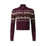 Perfect Moment Nordic Merino Wool Half-Zip in Burgundy | Sweaters | Luxury Shoes 