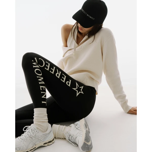 Perfect Moment Perfect Moment Logo Leggings in Black, view 2 | Leggings | Luxury Shoes 