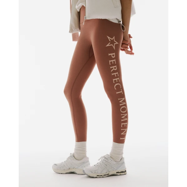Perfect Moment Perfect Moment Logo Leggings in Blush, view 3 | Leggings | Luxury Shoes 
