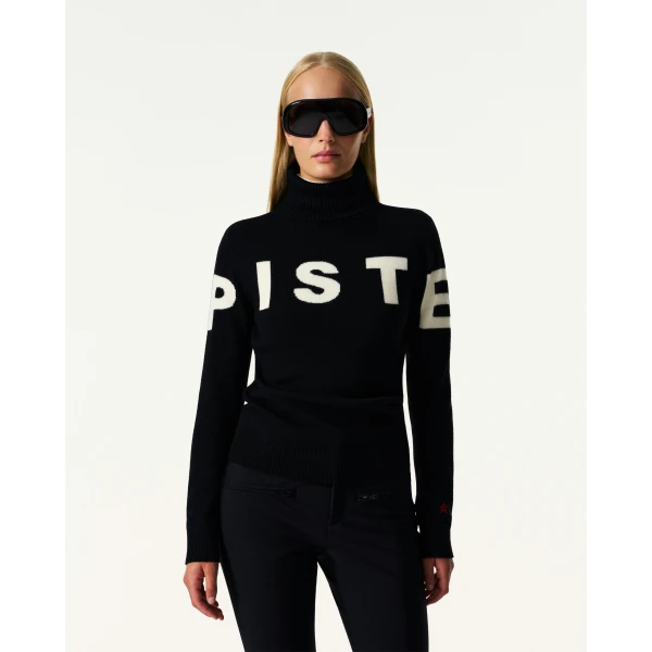 Perfect Moment Piste Merino Wool Sweater in Black, view 3 | Sweaters | Luxury Shoes 