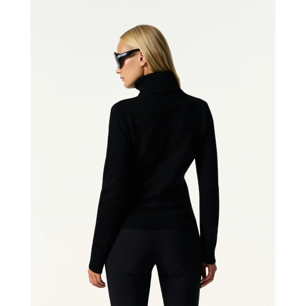 Perfect Moment Piste Merino Wool Sweater in Black, view 4 | Sweaters | Luxury Shoes 