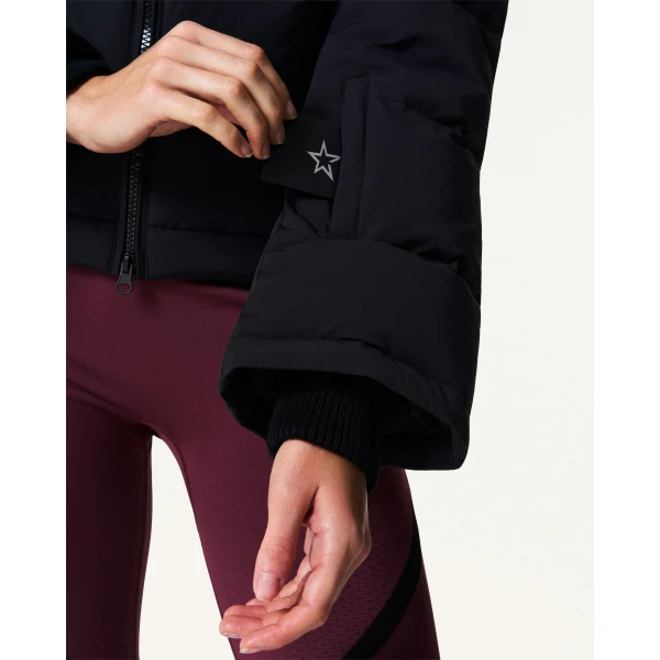 Perfect Moment Polar Flare Down Jacket in Black, view 6 | Jackets | Luxury Shoes 