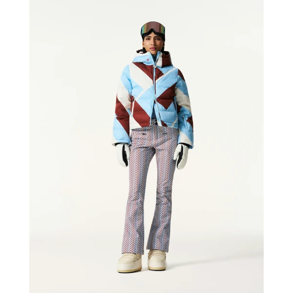 Perfect Moment Polar Flare Down Jacket in Sky Blue, view 2 | Jackets | Luxury Shoes 