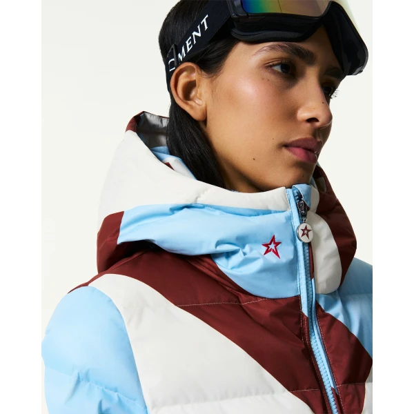 Perfect Moment Polar Flare Down Jacket in Sky Blue, view 4 | Jackets | Luxury Shoes 