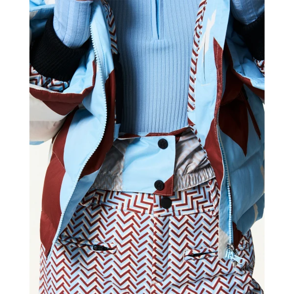 Perfect Moment Polar Flare Down Jacket in Sky Blue, view 6 | Jackets | Luxury Shoes 