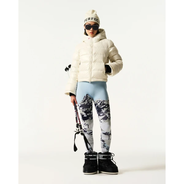 Perfect Moment Polar Flare Down Jacket in White, view 2 | Jackets | Luxury Shoes 
