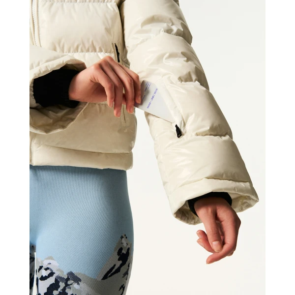 Perfect Moment Polar Flare Down Jacket in White, view 6 | Jackets | Luxury Shoes 