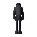 Perfect Moment Polar Flare Down Ski Suit in Black | Jumpsuit | Luxury Shoes 